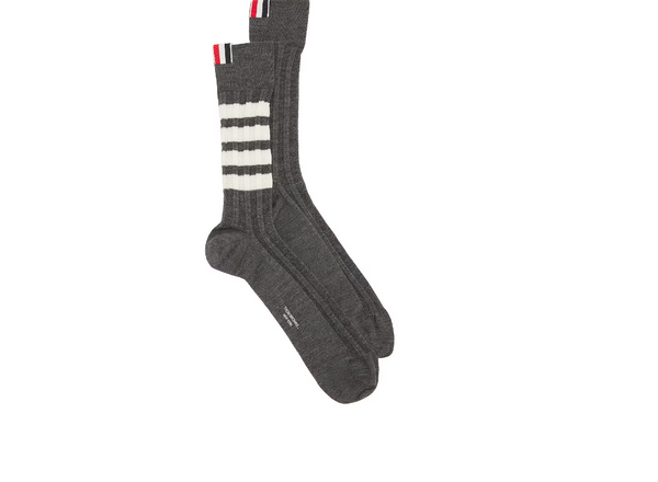 4 Bar Mid Calf Socks