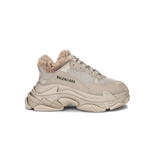 Triple S Fur Sneakers