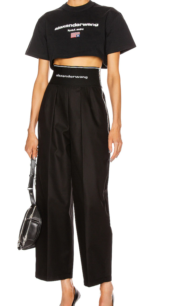 Logo Elastic High Waisted Trouser