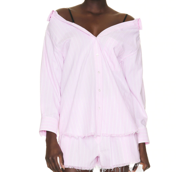 Off Shoulder Boyfriend Shirt