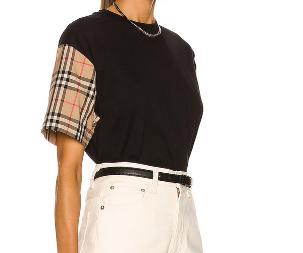 Burberry Carrick Check Sleeve T-Shirt