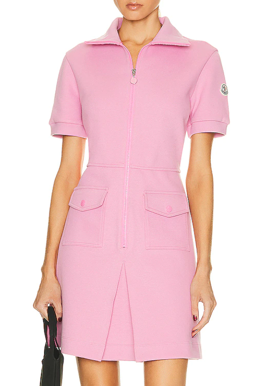 Moncler Turtleneck Short Sleeve Dress