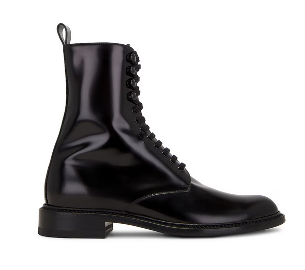 Saint Laurent Army 20 Lace Up Boot Cuir Anton