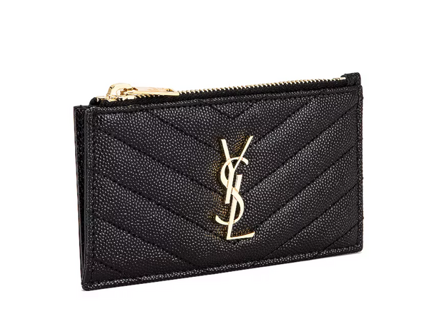 Saint Laurent Zipped Fragments Card Case