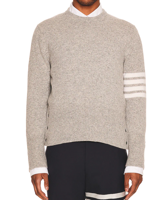 Thom Browne 4 Bar Jersey Stitch Shetland Pullover