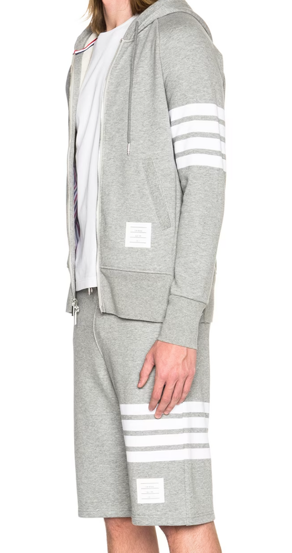 Thom Browne Engineered 4 Bar Zip Hoodie