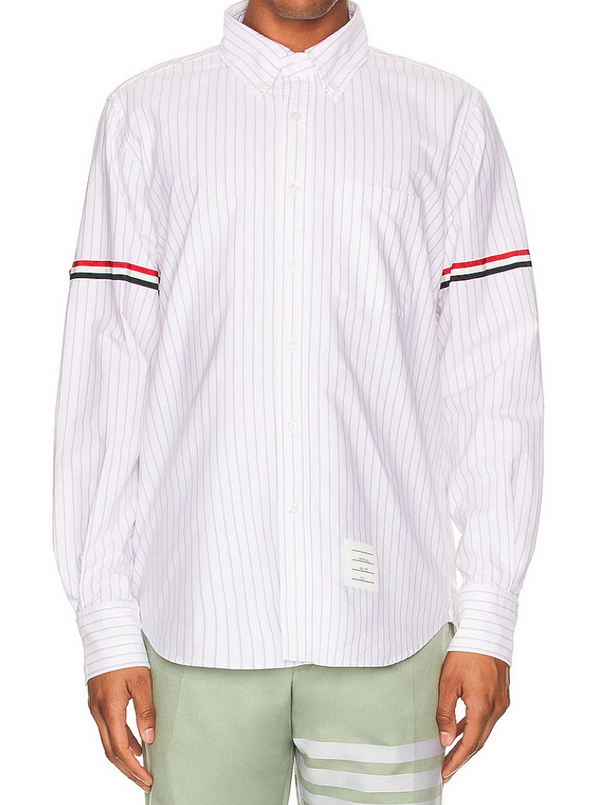 Thom Browne RWB Armbands Straight Fit Shirt