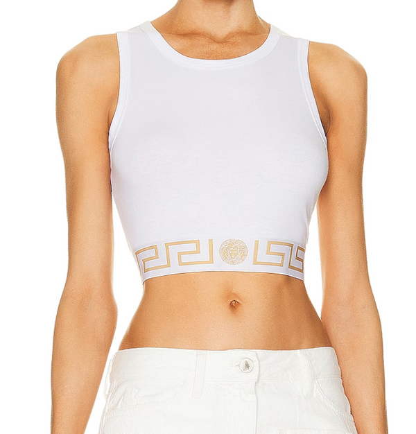 Versarce Greca Border Bralette Top