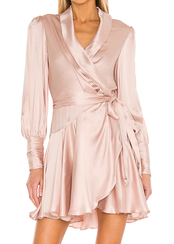 Zimmermann Silk Wrap Mini Dress