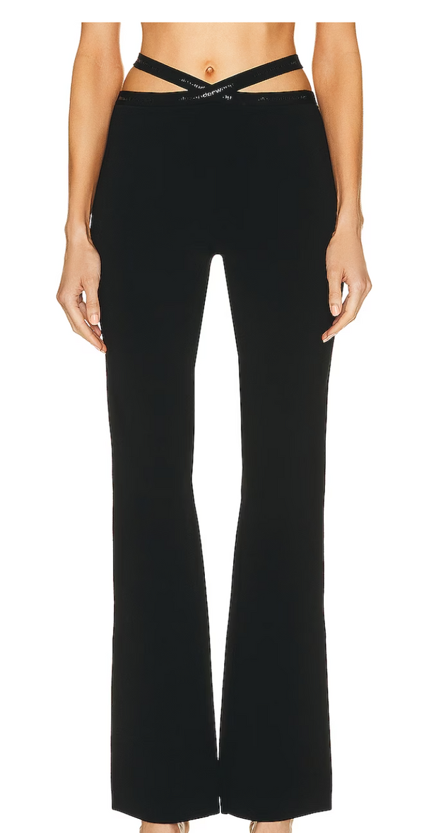 Alexander Wang Criss Cross Logo Legging