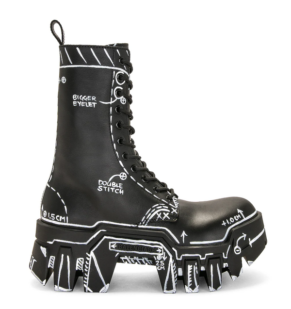 Balenciaga Bulldozer Lace Up Boots