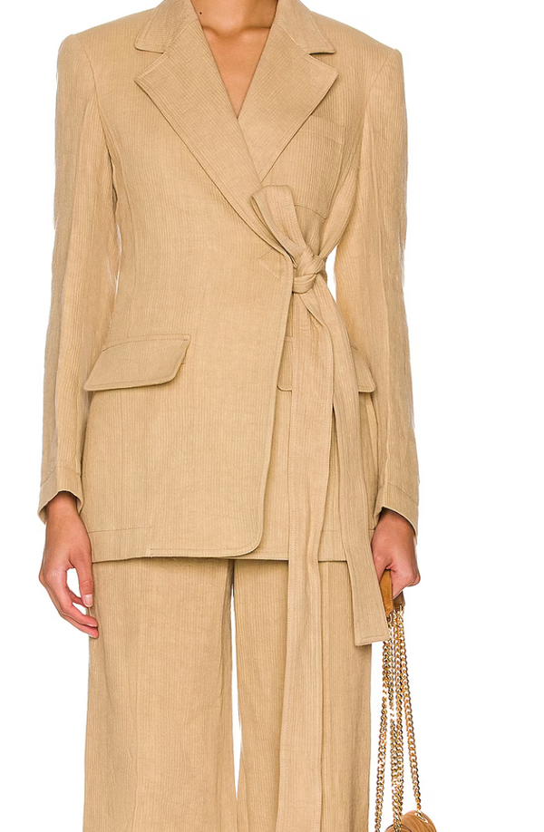 Chloe Soft Tailored Tie Closure Jacket