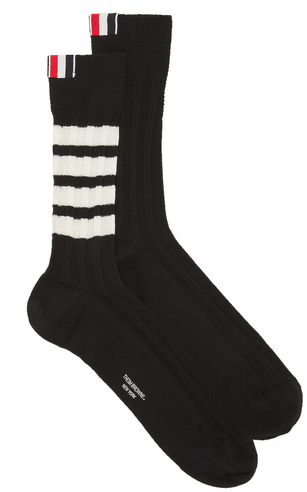 Thom Browne 4 Bar Mid Calf Socks