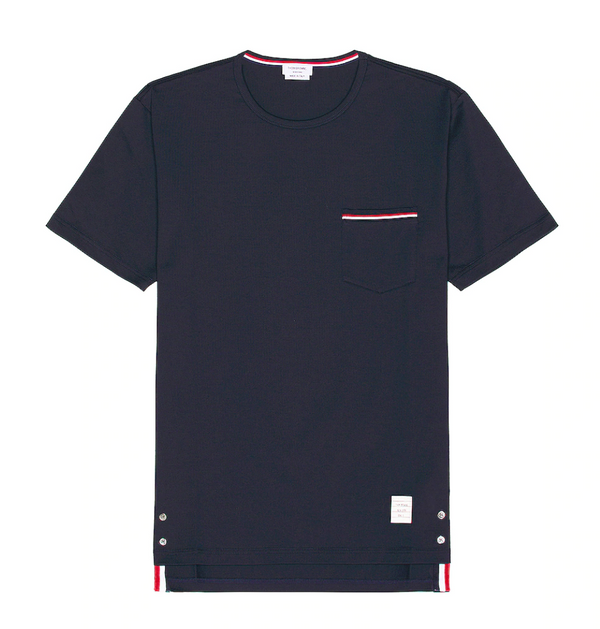 Thom Browne Jersey Cotton Short Sleeve Pocket Tee